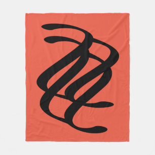 Manta Polar arte de línea geométrica abstracta