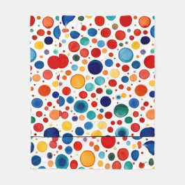Manta Polar arte de los puntos de polka de color de agua estil