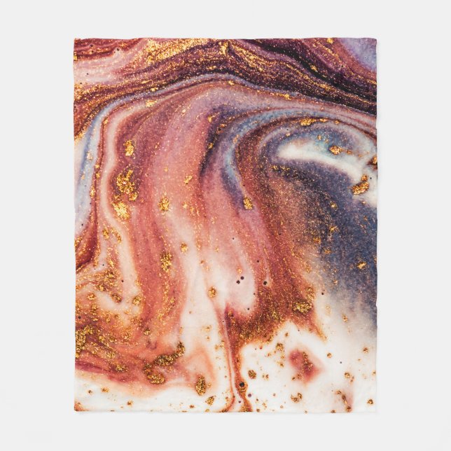 Manta Polar Arte de lujo de estilo oriental. Giro dorado, arti (Anverso)