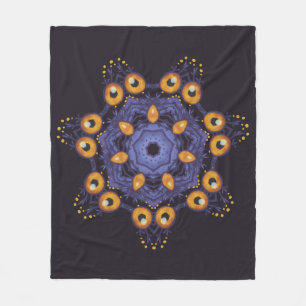 Manta Polar Arte de monstruo mandala lindo y espeluznante cria