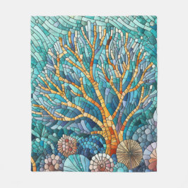 Manta Polar Arte de mosaico de Coral Reef