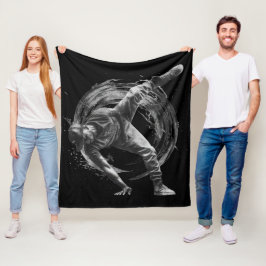 Manta Polar Arte de movimiento monocromo de estilo urbano