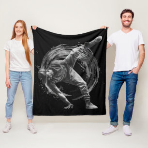 Manta Polar Arte de movimiento monocromo de estilo urbano