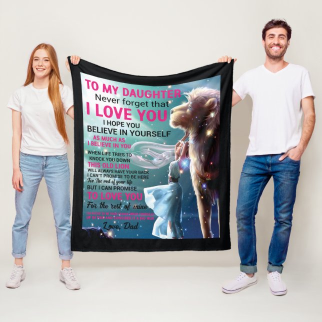 Manta Polar arte de palabras sentimental para papá hija (In situ)