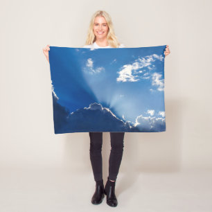 Manta Polar Arte de pared de rayos de sol cielo azul minimalis
