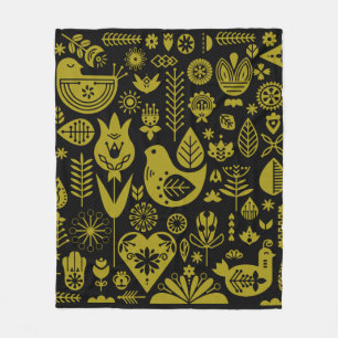 Manta Polar Arte de patrones folclóricos nórdicos escandinavos