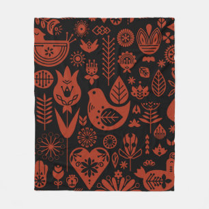 Manta Polar Arte de patrones folclóricos nórdicos escandinavos