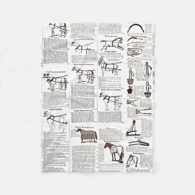 Manta Polar Arte de periódicos de publicidad de antigüedades d (Anverso)