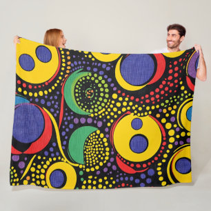 Manta Polar Arte de puntos abstractos 7
