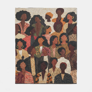 Manta Polar Arte de retrato de mujeres afro, hermosa chica neg