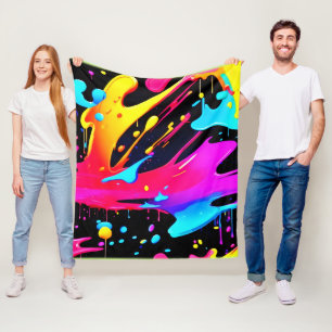 Manta Polar Arte de sangría audaz y brillante