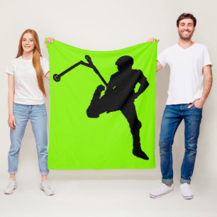 Manta Polar Arte de Silueta de Deportes de Patinete de Acrobac