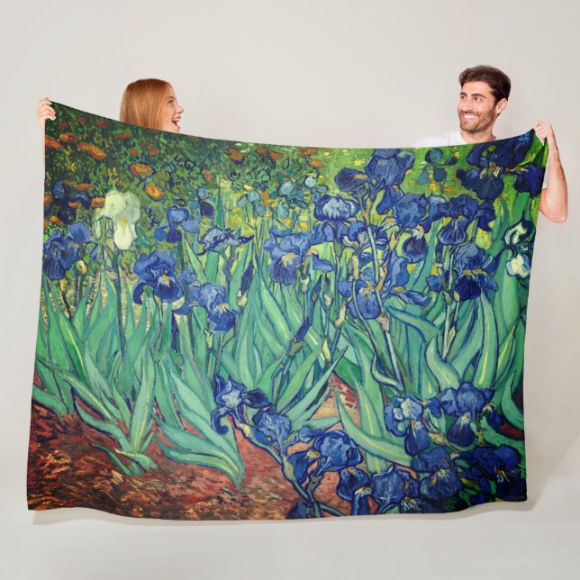 Manta Polar Arte de Van Gogh Iris (In situ)