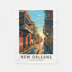 Manta Polar Arte de viaje del Barrio Francés de Nueva Orleans