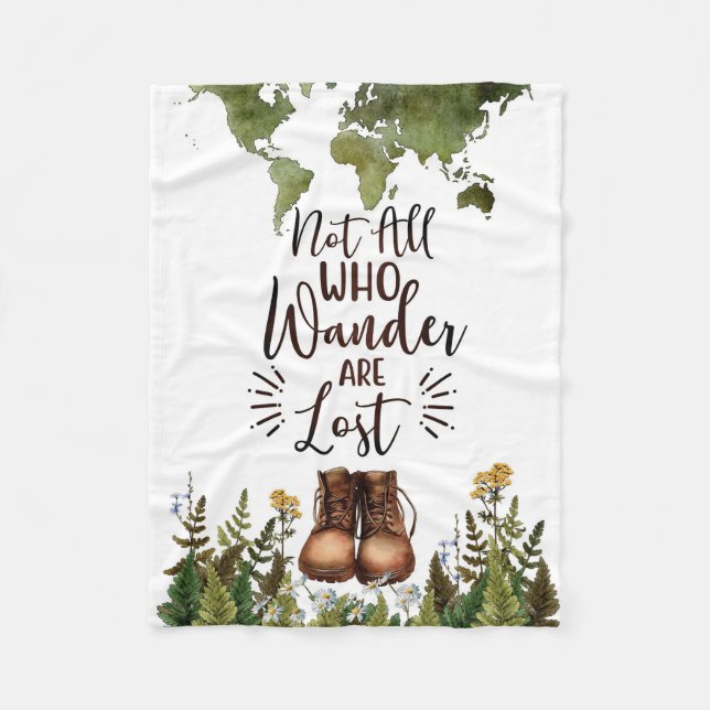 Manta Polar Arte de viajes No Todos Los Que Se Pierden (Anverso)