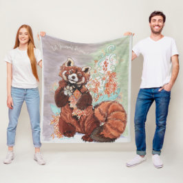 Manta Polar Arte De Vibes Cristalinas De Panada Roja