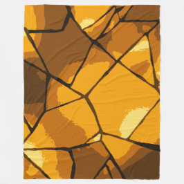 Manta Polar Arte de vidrio de mosaico dorado