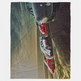 Manta Polar Arte del acrílico de las carreras de coches de los