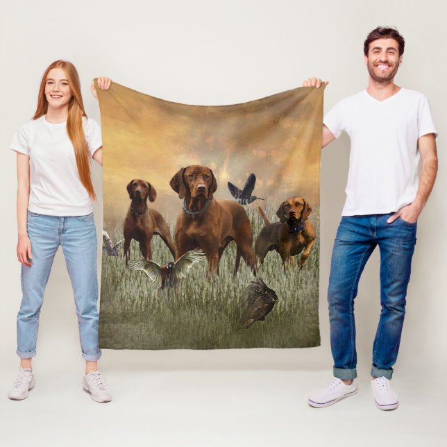 Manta Polar Arte del Vizsla Húngaro    (In situ)