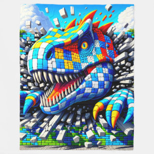 Manta Polar Arte Dinosaurio