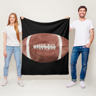 Manta Polar Arte en Acuarela de Fútbol Americano Vintage