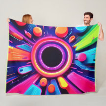 Arte Espacial Abstracto de Vórtice de Neón