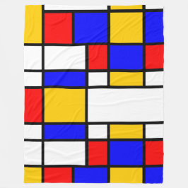 Manta Polar Arte estilo Mondrian