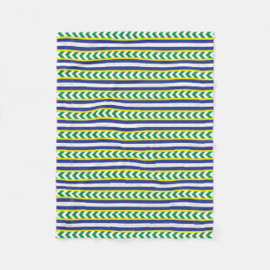 Manta Polar Arte étnico letón letón verde y azul