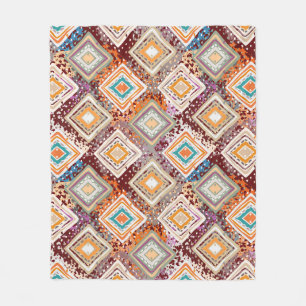 Manta Polar Arte étnico tribal, geometría abstracta.
