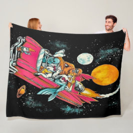 Manta Polar Arte extranjero retro del paseo del espacio de los