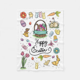 Manta Polar Arte feliz de Pascua