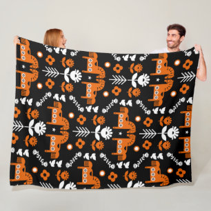 Manta Polar Arte folclórico escandinavo de caballos