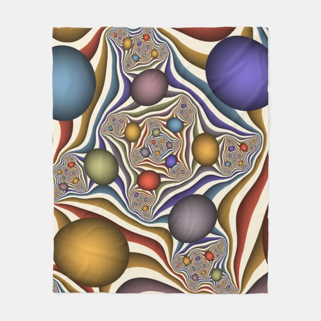 Manta Polar Arte Fractal abstracto, colorido, moderno (Anverso)