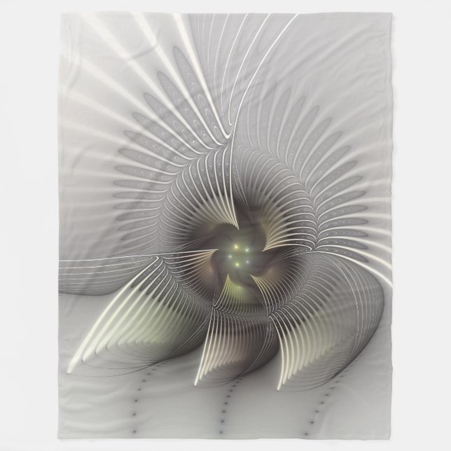 Manta Polar Arte fractal de forma 3D abstracta moderna (Anverso)