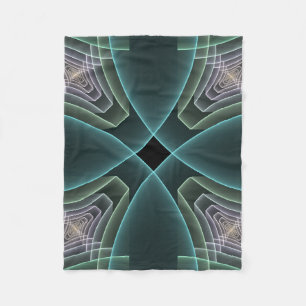 Manta Polar Arte gráfico geométrico fractal teal moderno