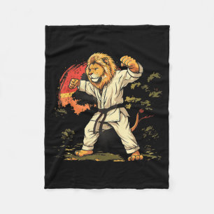 Manta Polar Arte Kung Fu León Naturaleza Mma Kickboxing