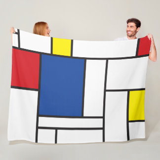 Manta Polar Arte Moderno De Stijl Geométrico Minimalista Mondr