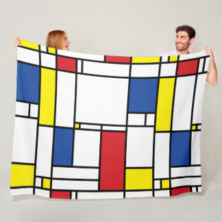 Manta Polar Arte Moderno De Stijl Geométrico Minimalista Mondr