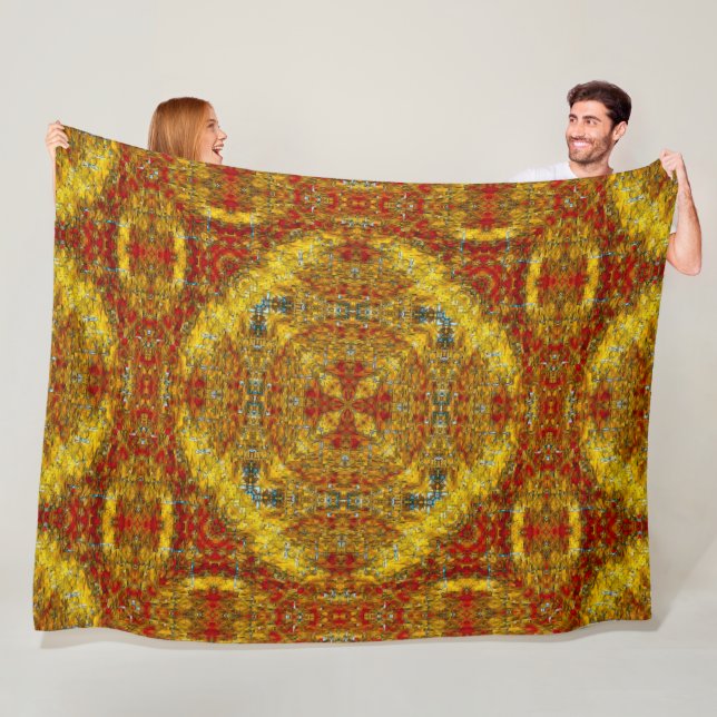 Manta Polar Arte nativo de la mandala de la arena del alcohol (In situ)