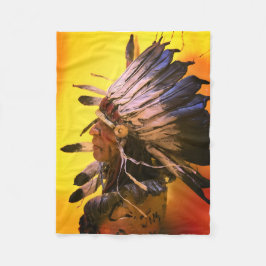 Manta Polar Arte original Kiowa "Cielo de la mañana"