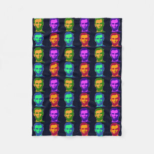 Manta Polar Arte pop cuatro Abraham Lincolns