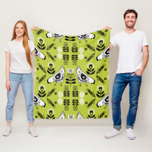 Manta Polar Arte popular de Chicken Hen