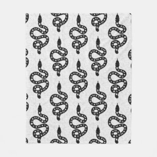 Manta Polar Arte popular texturizado grungy brujeril serpiente