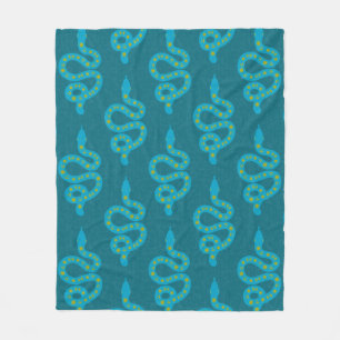 Manta Polar Arte popular texturizado grungy brujeril serpiente