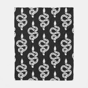 Manta Polar Arte popular texturizado grungy brujeril serpiente