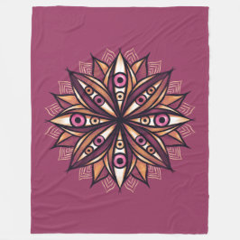 Manta Polar Arte psicodélico de flores con ojos trippy y espel