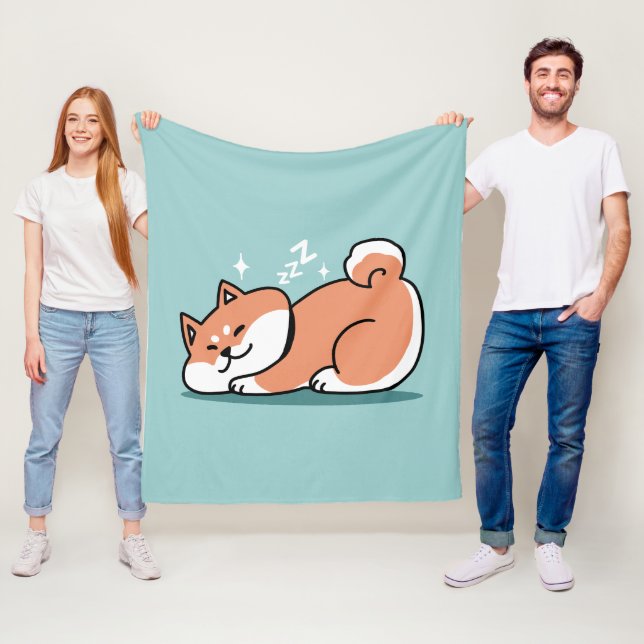 Manta Polar Arte Shiba Inu relajado: Solo un Shiba bajo tierra (In situ)