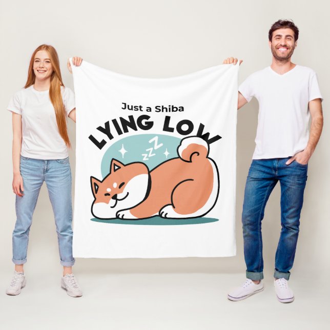 Manta Polar Arte Shiba Inu relajado: Solo un Shiba bajo tierra (In situ)