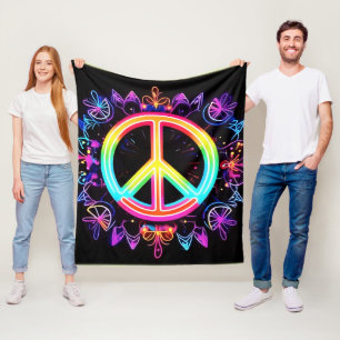 Manta Polar Arte símbolo de la paz del arcoiris