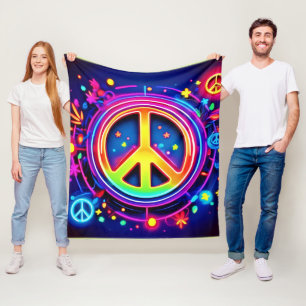 Manta Polar Arte símbolo de la paz del arcoiris